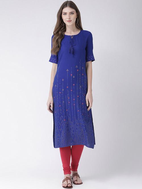 printed straight kurta - 16633511 - Standard Image - 1