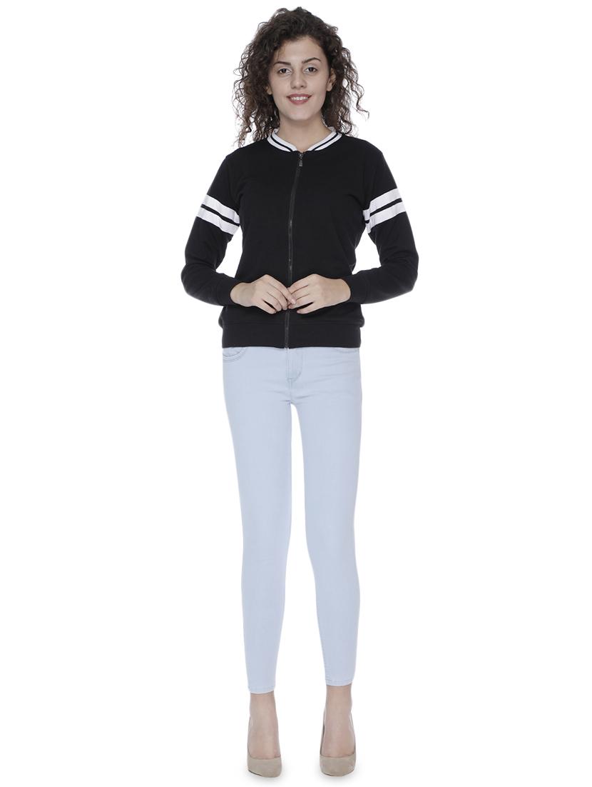 contrast detail bomber/biker jacket - 16633690 - Zoom Image - 4