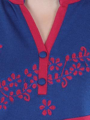 embroidered woolen kurta - 16633720 - Standard Image - 4