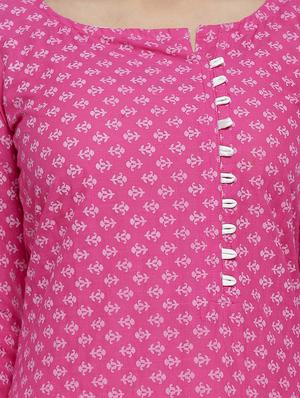 floral printed straight kurta - 16634090 - Standard Image - 4