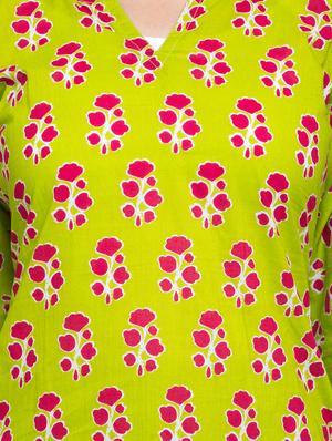 floral printed straight kurta - 16634101 - Standard Image - 4