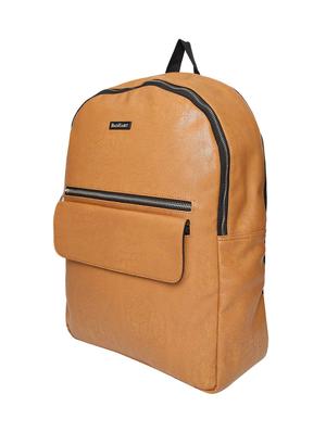 tan brown leatherette backpack - 16634302 - Standard Image - 4