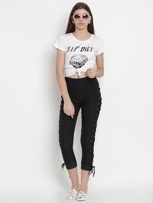 high rise lace up jeggings - 16634696 - Standard Image - 4