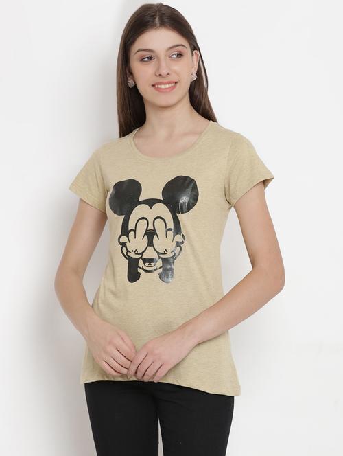 round neck quirky text tee - 16634704 - Standard Image - 1