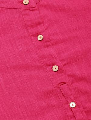 solid straight kurta - 16634748 - Standard Image - 4