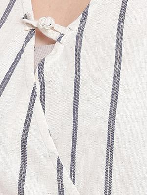 tie front striped jumpsuit - 16635165 - Standard Image - 4