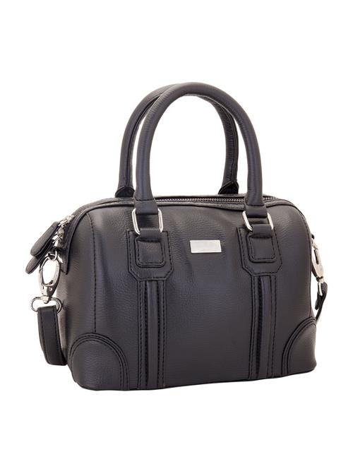 black leatherette (pu) regular handbag - 16635175 - Standard Image - 1
