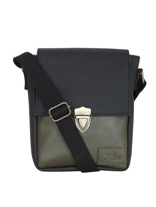 green leatherette (pu) regular messengerbag - 16635305 - Very Small Image - 1