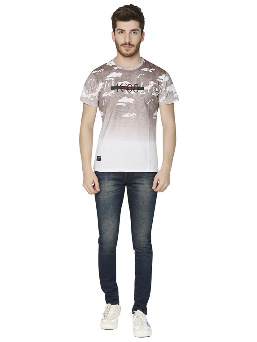 beige all over print t-shirt - 16636018 - Zoom Image - 4