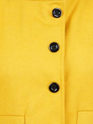 contrast button pocket detail long coat - 16636925 - Standard Image - 4