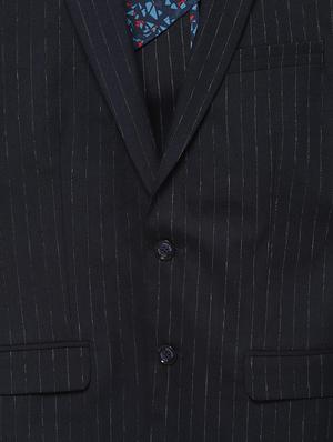 navy blue striped casual blazer - 16637043 - Standard Image - 4