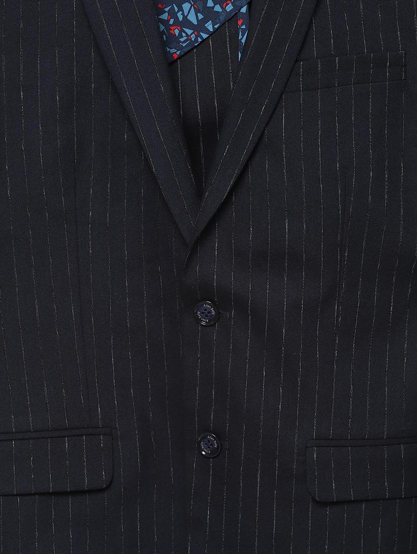 navy blue striped casual blazer - 16637043 - Zoom Image - 4