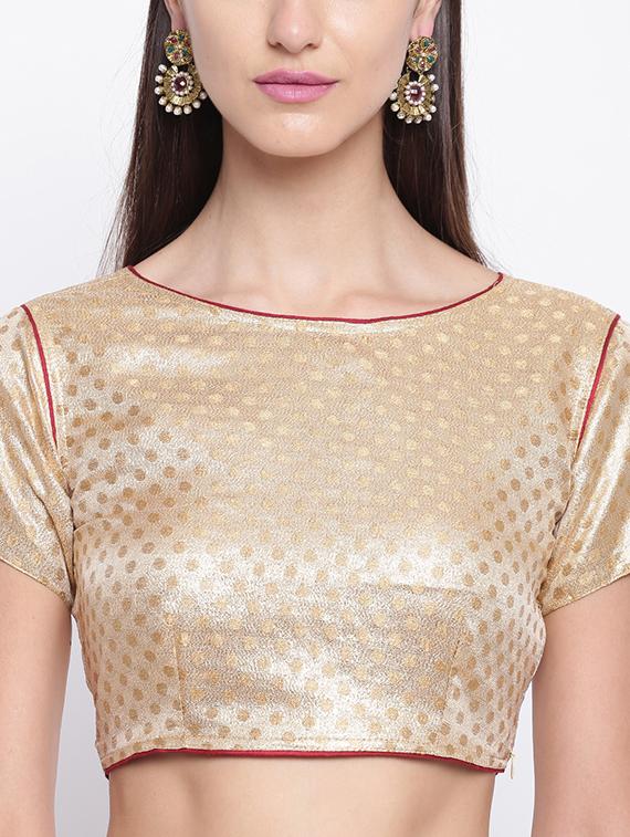 block printed a-line lehenga with choli & dupatta - 16637174 - Zoom Image - 4