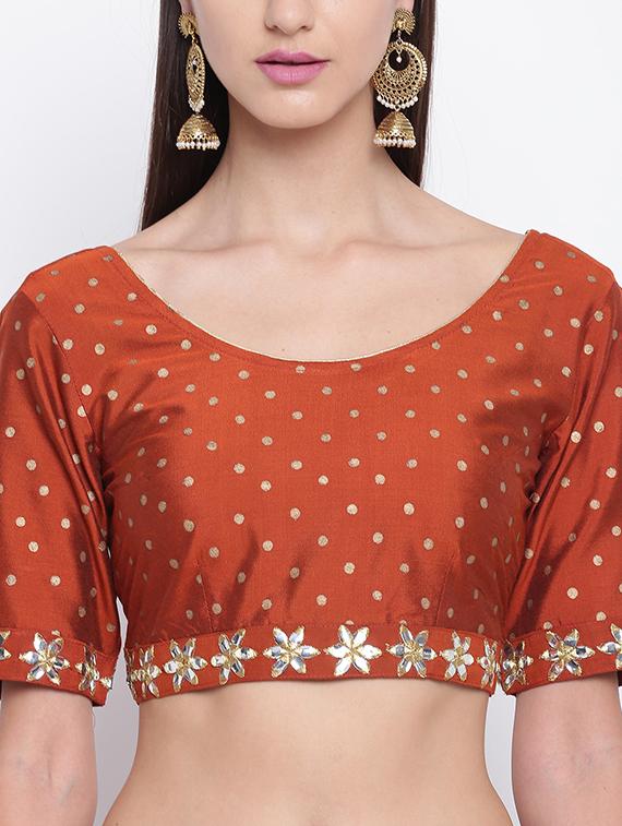 foil printed a-line lehenga choli with dupatta - 16637175 - Zoom Image - 4