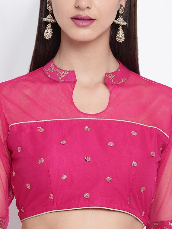 foil printed a-line lehenga choli with dupatta - 16637176 - Zoom Image - 4
