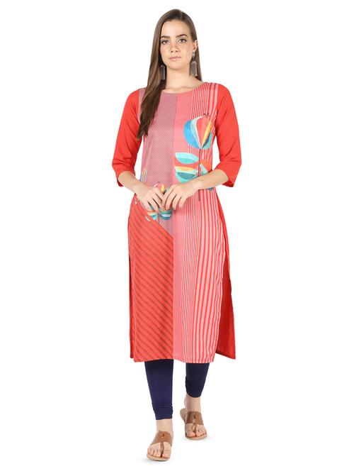 printed straight kurta - 16637351 - Very Small Image - 1
