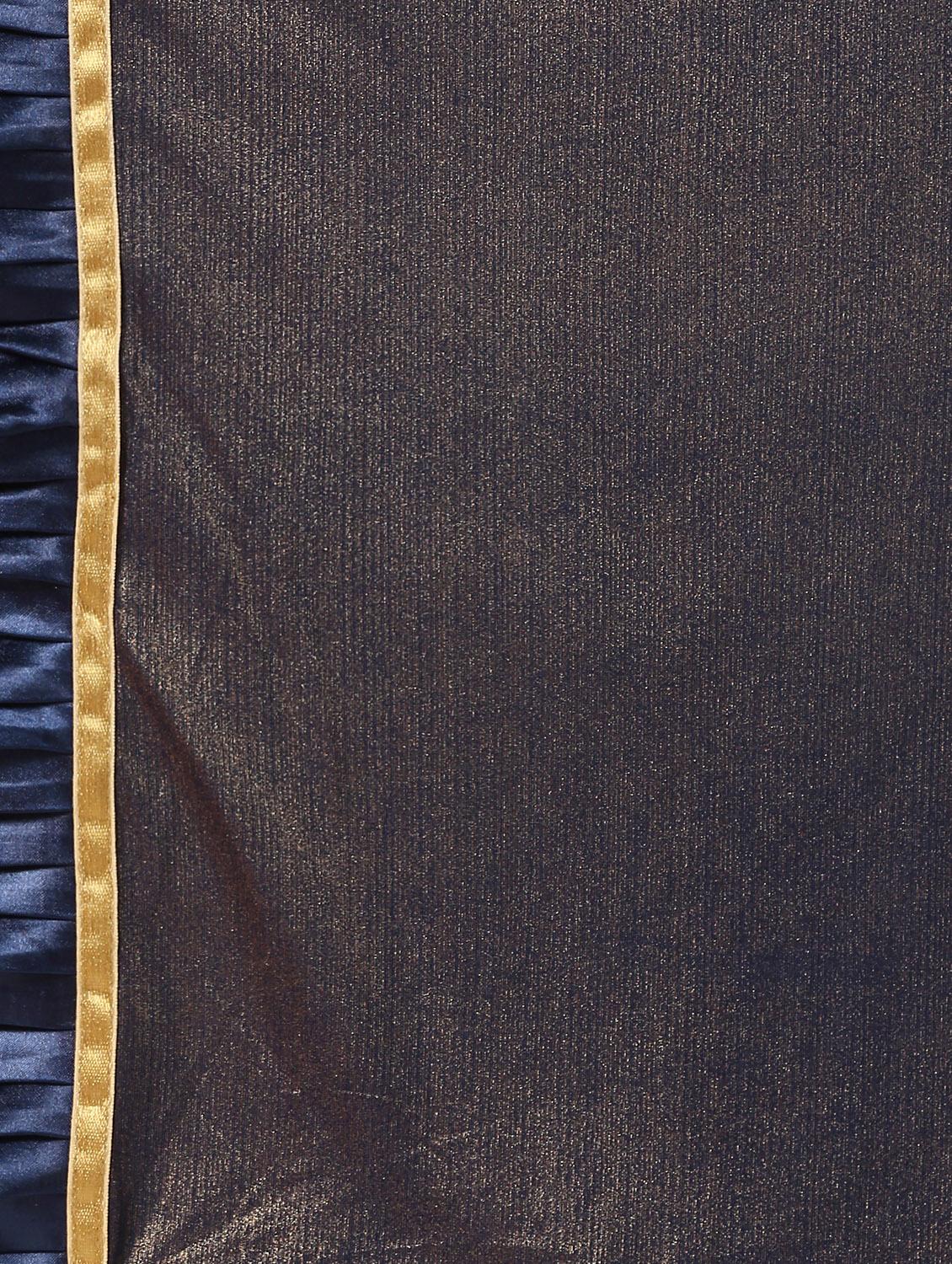 ruffled fusion saree with blouse - 16637553 - Zoom Image - 4