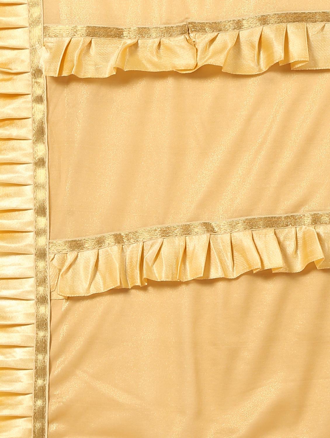 ruffled fusion saree with blouse - 16637554 - Zoom Image - 4