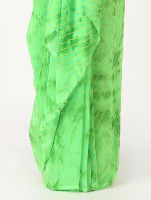 leheriya printed saree with blouse - 16637578 - Standard Image - 4
