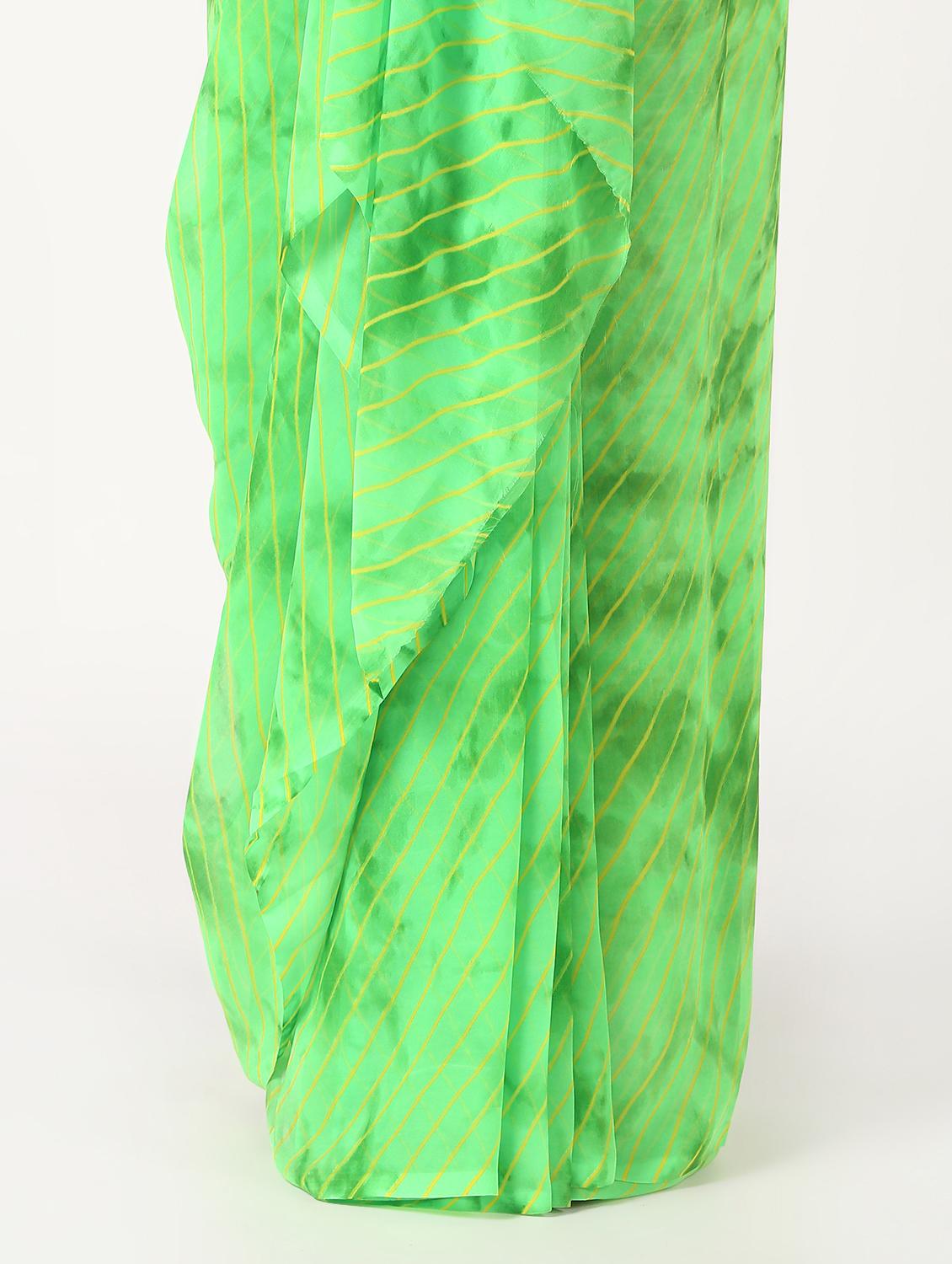 leheriya printed saree with blouse - 16637578 - Zoom Image - 4