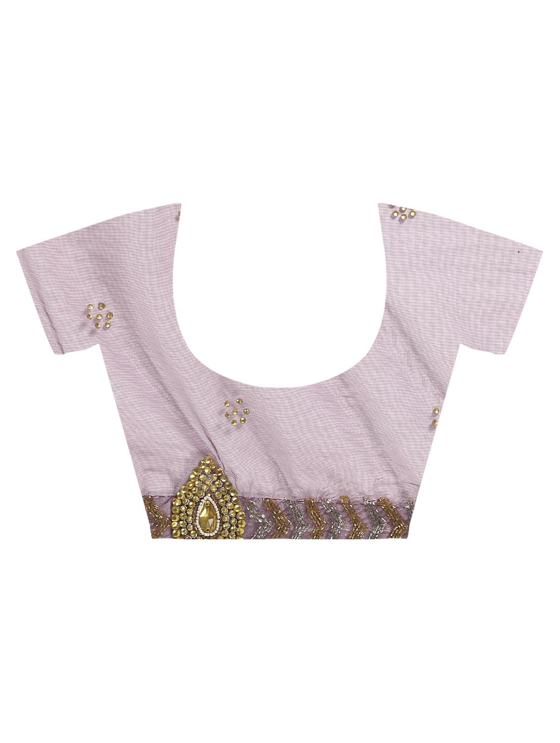 zardosi stone work saree with blouse - 16637636 - Zoom Image - 4