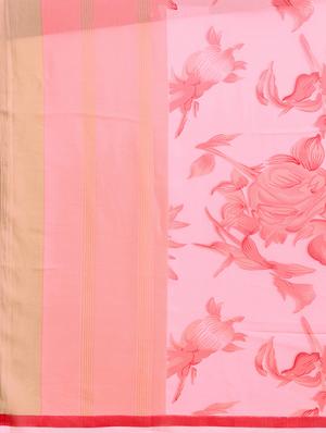 floral printed saree with blouse - 16637821 - Standard Image - 4