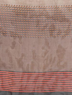 geometric printed saree with blouse - 16637838 - Standard Image - 4