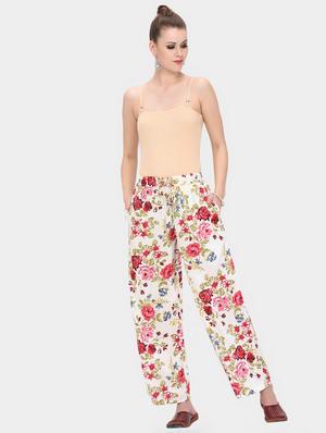 high rise floral palazzo - 16638037 - Standard Image - 4