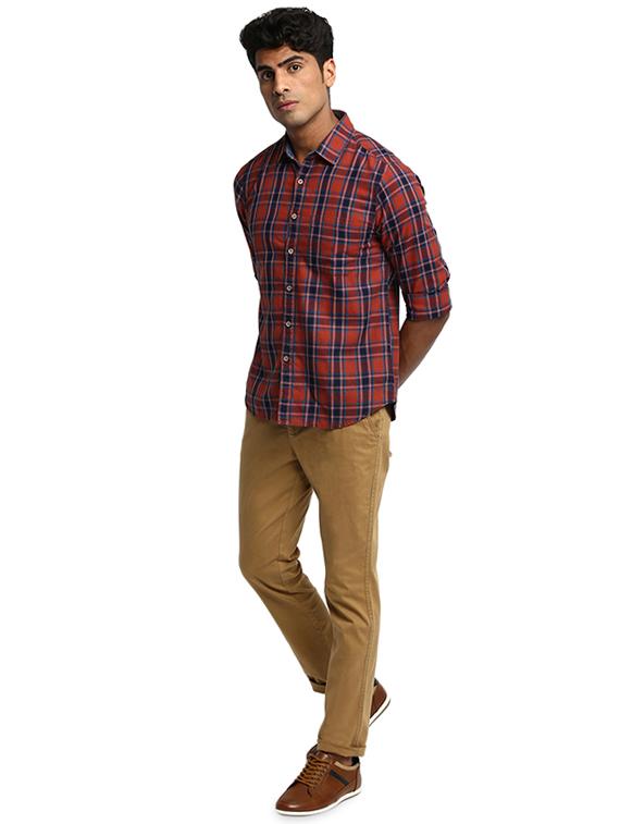 beige solid chinos - 16638292 - Zoom Image - 4