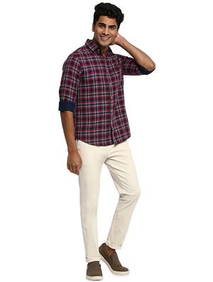 off white solid chinos - 16638293 - Standard Image - 4