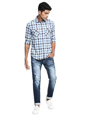 blue heavy washed ripped denim jeans - 16638304 - Standard Image - 4