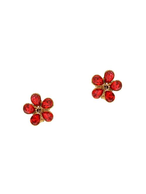 red crystal studs earring - 16638679 - Standard Image - 1