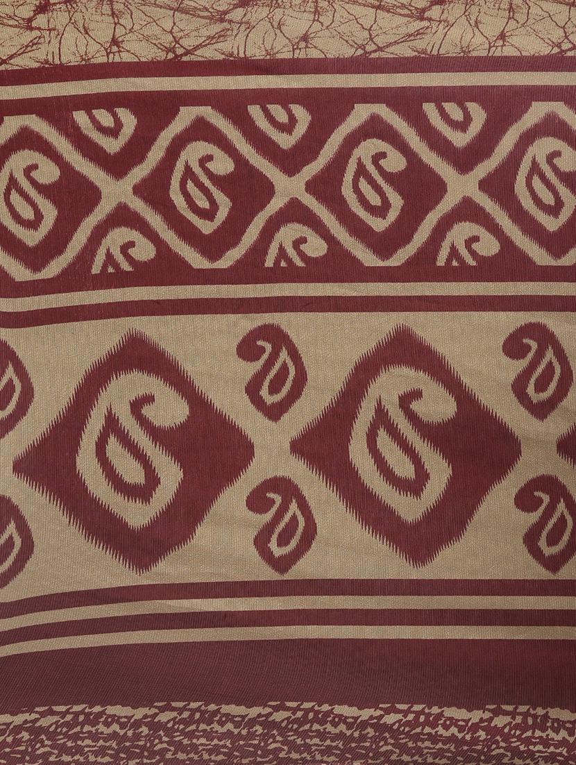 paisley printed saree with blouse - 16640327 - Zoom Image - 4