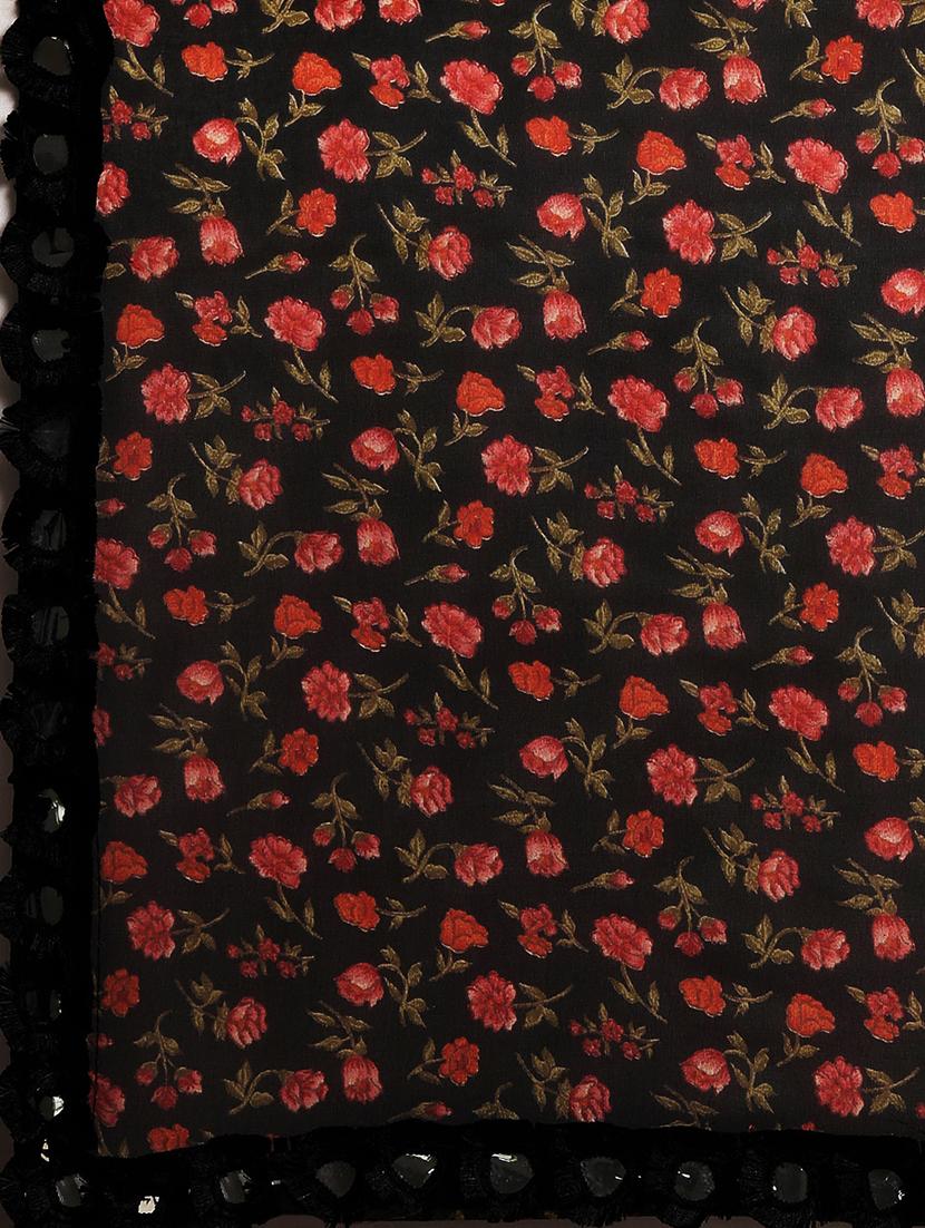 floral printed saree with blouse - 16640335 - Zoom Image - 4