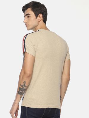 beige taped t-shirt - 16640808 - Standard Image - 4