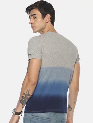 blue tie & dye chest print t-shirt - 16640815 - Standard Image - 4