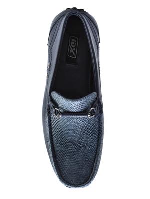 blue leatherette slip on loafers - 16641179 - Standard Image - 4