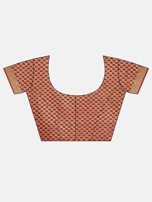 self-design banarasi saree with blouse - 16641208 - Standard Image - 4