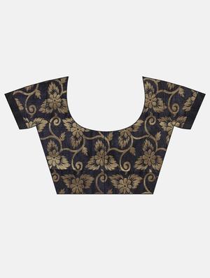 self-design banarasi saree with blouse - 16641223 - Standard Image - 4