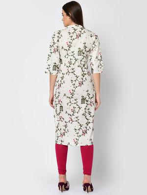 floral print a-line kurta - 16641612 - Standard Image - 4