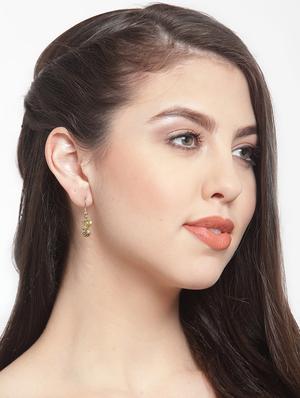 gold metal drop earring - 16641667 - Standard Image - 4