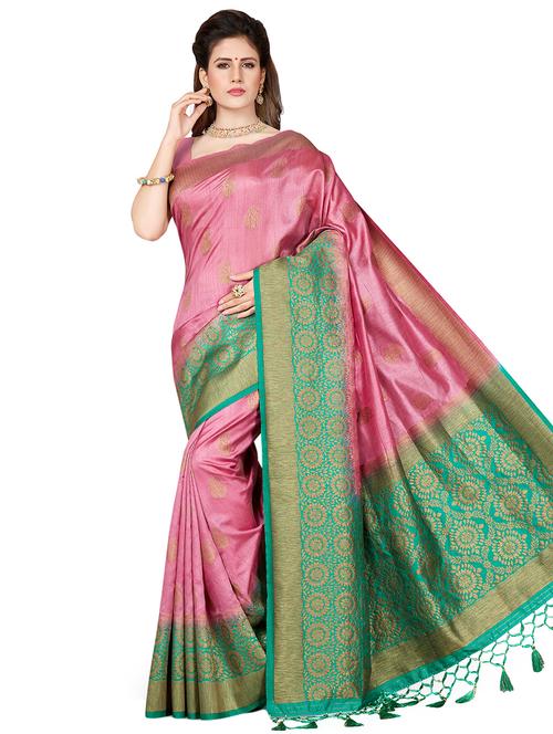 self-design woven saree with blouse - 16641755 - Standard Image - 1