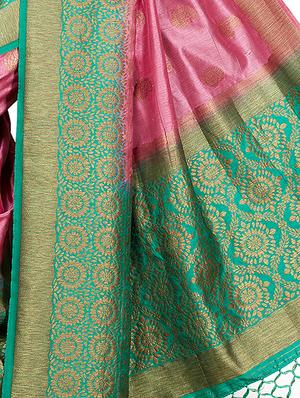 self-design woven saree with blouse - 16641755 - Standard Image - 4