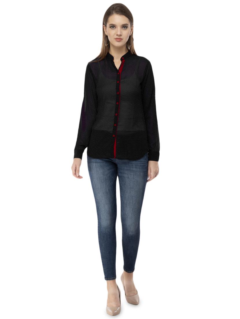 polka dots straight kurti - 16642471 - Zoom Image - 4