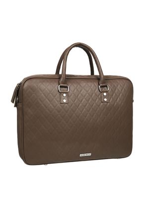 brown leatherette (pu) laptop laptop bag - 16642667 - Standard Image - 4