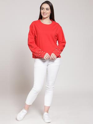 crew neck embellished pullover - 16642812 - Standard Image - 4