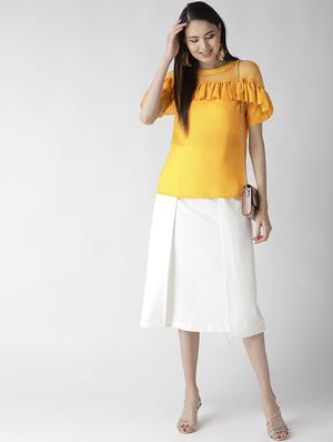 ruffle detail mesh inserted top - 16642834 - Standard Image - 4