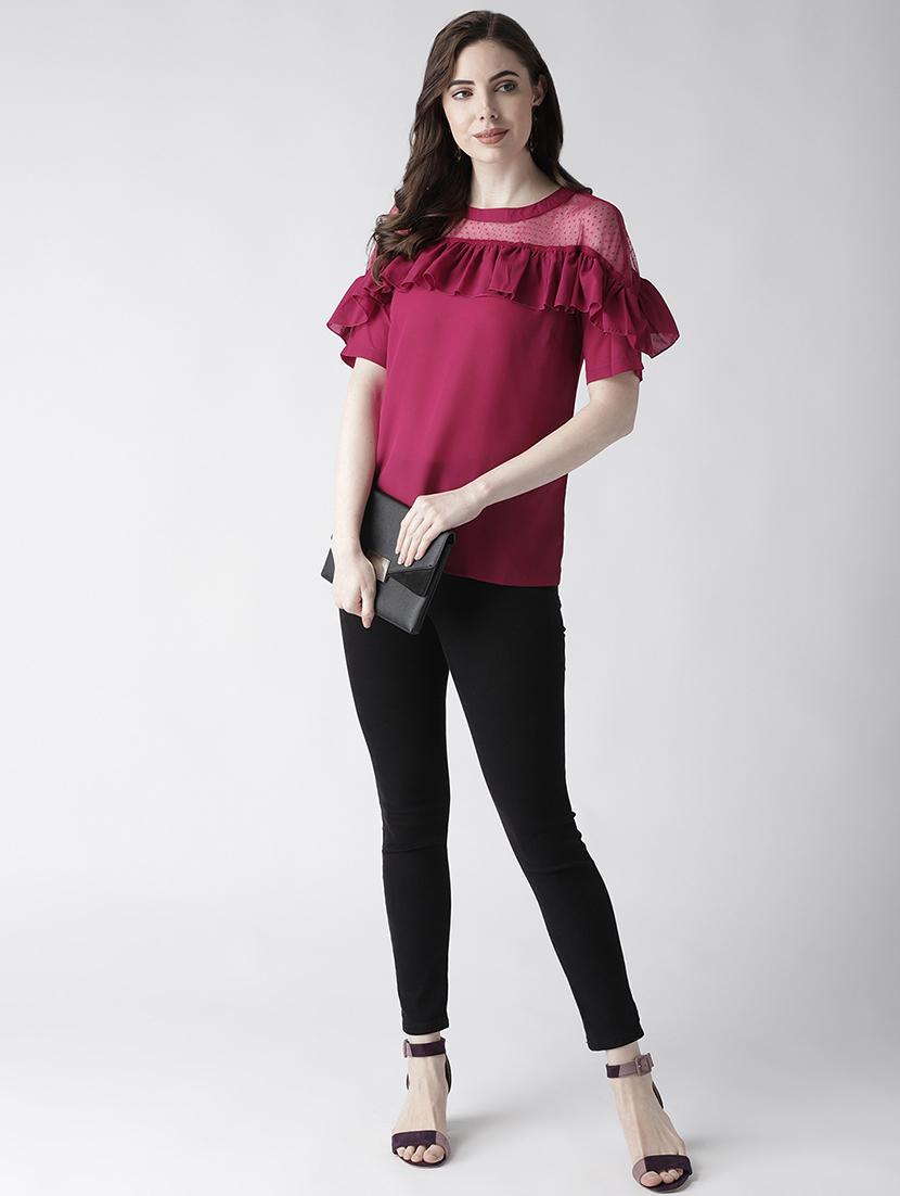 ruffle detail mesh inserted top - 16642835 - Zoom Image - 4