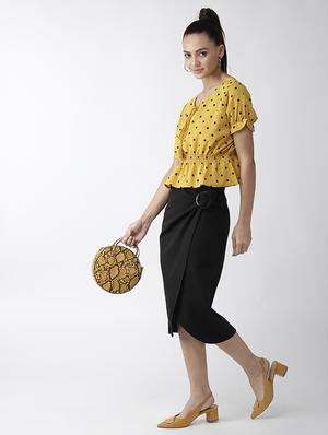 tassel tie up polka dots top - 16642852 - Standard Image - 4
