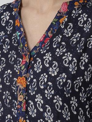 floral print a-line kurta - 16642890 - Standard Image - 4